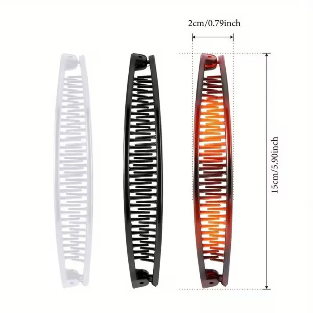 6 Pcs French Banana Hair Clips Clincher Combs Claws Set Retro Hair Accessories
